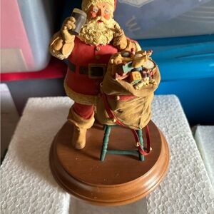 Hallmark Heirloom Collection Santa Claus  Figurine with Toy Sack Taking a Break